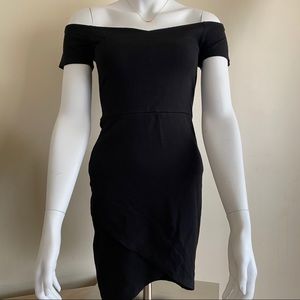 Off the shoulder body con dress